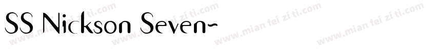 SS Nickson Seven字体转换